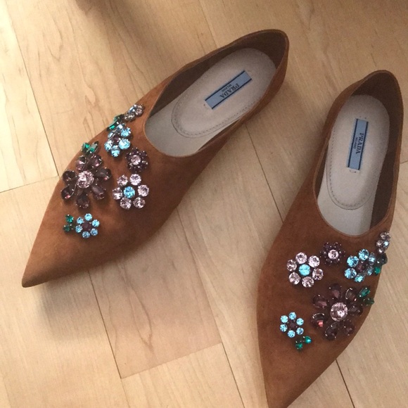 Authentic Prada suede flats with original box - Picture 1 of 7
